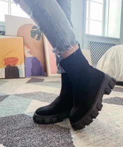 YL En Bloom | Black Ugly Sole Sock Boots 10 YL En Bloom | Black Ugly Sole Sock Boots