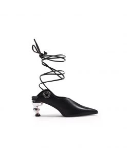 Jady Rose JadyRose | Kettle-Heel Scalloped Edges Pump - Black