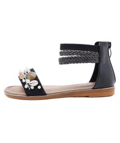 Shell & Conch Braided Ankle-Strap Sandal - SIKETU New In Shoes