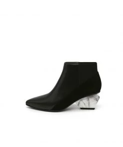 Jady Rose JadyRose | Structural-Heel Leather Bootie - Black 10 Jady Rose JadyRose | Structural-Heel Leather Bootie - Black
