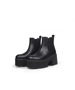 Jady Rose New In Shoes JadyRose | Chunky Heel Shine Black Chelsea Genuine Leather Boots 10 Jady Rose New In Shoes JadyRose | Chunky Heel Shine Black Chelsea Genuine Leather Boots