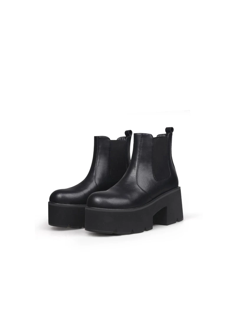 Jady Rose New In Shoes JadyRose | Chunky Heel Shine Black Chelsea Genuine Leather Boots 3 Jady Rose New In Shoes JadyRose | Chunky Heel Shine Black Chelsea Genuine Leather Boots
