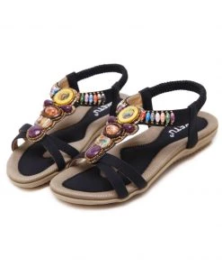 S/S 2022 SIKETU | BLACK STONE-EMBELLISHED SANDAL