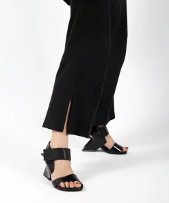 Jady Rose JADYROSE | TASH SLINGBACK BLACK LEATHER HEEL New In Shoes