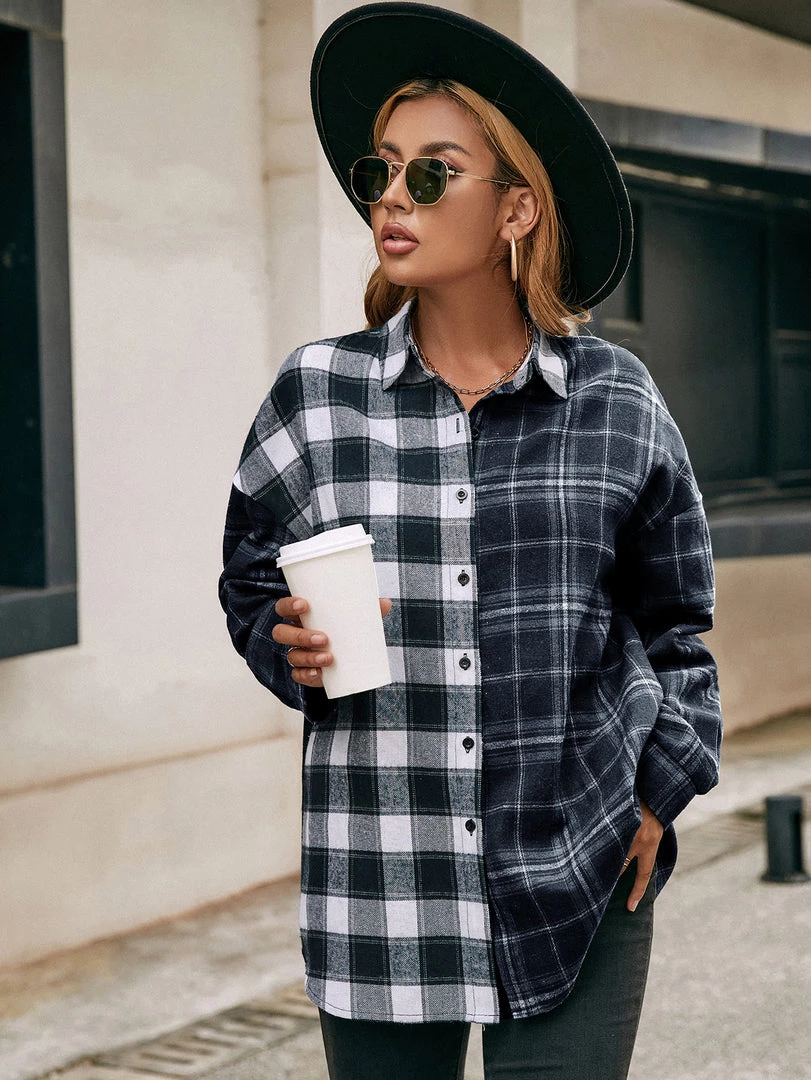 YBL Smaibulun | Plaid Contrast Button-Up 3 YBL Smaibulun | Plaid Contrast Button-Up