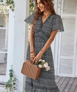 DY ROSALINDA MIDI DRESS - BLACK NEW ARRIVALS