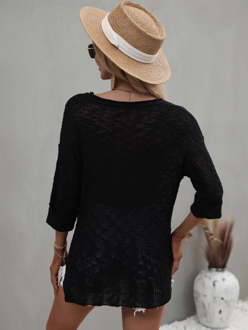 MY CAUGHT KNIT TOP - BLACK NEW ARRIVALS 3 MY CAUGHT KNIT TOP - BLACK NEW ARRIVALS