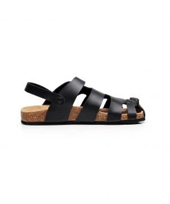 GLF NEW ARRIVALS Maibulun | Black Cut Out Slingback Sandals
