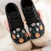 TC New In Shoes Cactus Rose | Embroidered Floral Head Hi-Top Sneakers Espadrilles