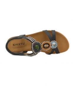 SIKETU | BLACK STONE-EMBELLISHED SANDAL NEW ARRIVALS 9 SIKETU | BLACK STONE-EMBELLISHED SANDAL NEW ARRIVALS