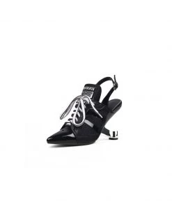 Jady Rose New In Shoes JadyRose | Calculated Tongue Black Leather Slingback 10 Jady Rose New In Shoes JadyRose | Calculated Tongue Black Leather Slingback