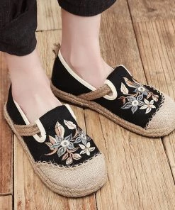 TC Blossom Vines Embroidered Strap Espadrilles - Cactus Rose