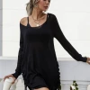 MY NEW ARRIVALS Smaibulun | CASTAWAY Low Open Back Knit Dress - Black
