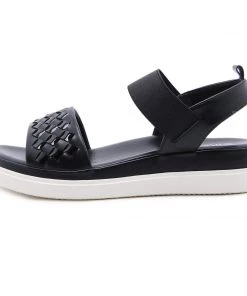 Braided Rubber Band Forever Slides Flat Sandals - SIKETU