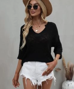 MY CAUGHT KNIT TOP - BLACK NEW ARRIVALS 9 MY CAUGHT KNIT TOP - BLACK NEW ARRIVALS