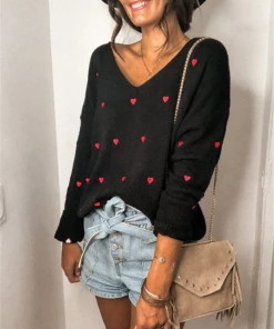 MY Smaibulun | Valentine Hearts Low V Neck Knit Sweater - Black NEW ARRIVALS 11 MY Smaibulun | Valentine Hearts Low V Neck Knit Sweater - Black NEW ARRIVALS