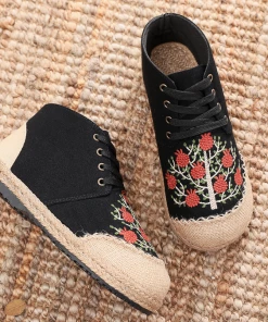 TC Cactus Rose | Embroidered Bayberry Tree Hi-Top Sneakers Espadrilles