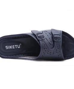 SIKETU | Perforated Double Strap Sandals New In Shoes