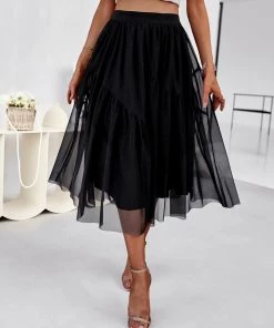 DY BASA MIDI SKIRT - BLACK NEW ARRIVALS