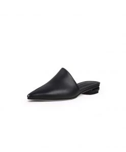 Jady Rose NEW ARRIVALS JadyRose | Sharp Toe Classic Leather Mule - Black