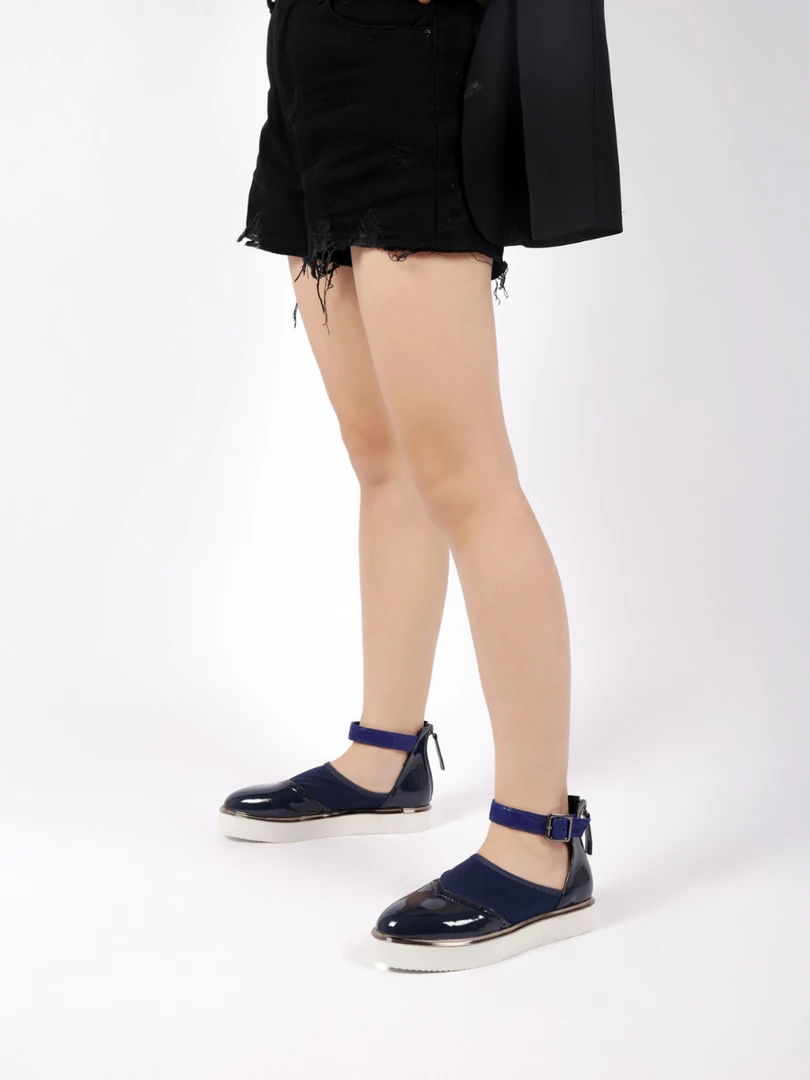 Jady Rose New In Shoes JADYROSE | TULIP ANKLE STRAP NAVY OXFORD SANDAL 4 Jady Rose New In Shoes JADYROSE | TULIP ANKLE STRAP NAVY OXFORD SANDAL