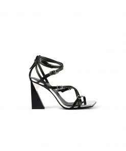 Jady Rose JadyRose | CHARLI Black Cross Straps Leather Heel 10 Jady Rose JadyRose | CHARLI Black Cross Straps Leather Heel