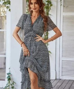 DY ROSALINDA MIDI DRESS - BLACK NEW ARRIVALS