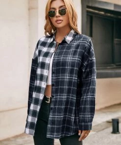 YBL Smaibulun | Plaid Contrast Button-Up 13 YBL Smaibulun | Plaid Contrast Button-Up