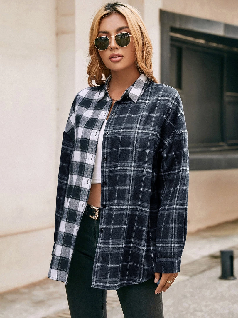 YBL Smaibulun | Plaid Contrast Button-Up 4 YBL Smaibulun | Plaid Contrast Button-Up