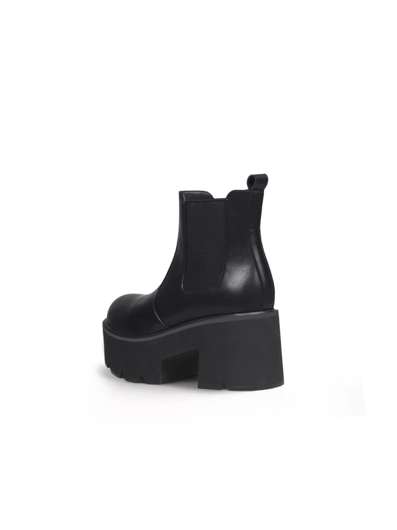 Jady Rose New In Shoes JadyRose | Chunky Heel Shine Black Chelsea Genuine Leather Boots 4 Jady Rose New In Shoes JadyRose | Chunky Heel Shine Black Chelsea Genuine Leather Boots