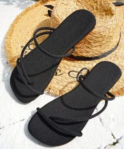 HT EN BLOOM | RYLEIGH STRAP THONG BLACK NEW ARRIVALS