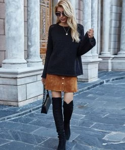 MY Smaibulun | PHYLLIS Oversized Sector Sleeve Knit Jumper - Black