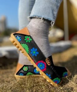 ATC Floral Print-Accent Leather Loafers - MAMA LOVE