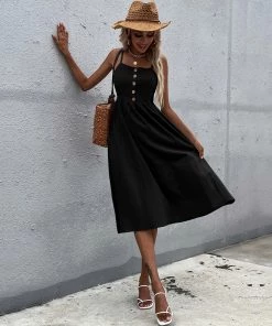 BFZY LINDSAY Linen Blend Dress - Black 9 BFZY LINDSAY Linen Blend Dress - Black