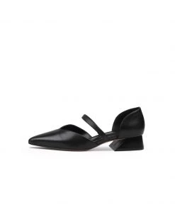 Jady Rose JadyRose | Strap-Detail Leather D'Orsay Pump Black