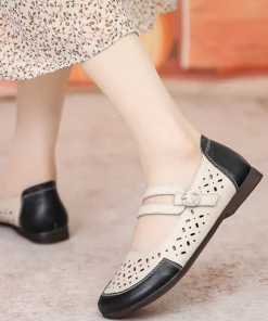 XR Rumour Has It | Perforated Double Cross Strap Leather Mary Jane Flats- Black New In Shoes 7 XR Rumour Has It | Perforated Double Cross Strap Leather Mary Jane Flats- Black New In Shoes