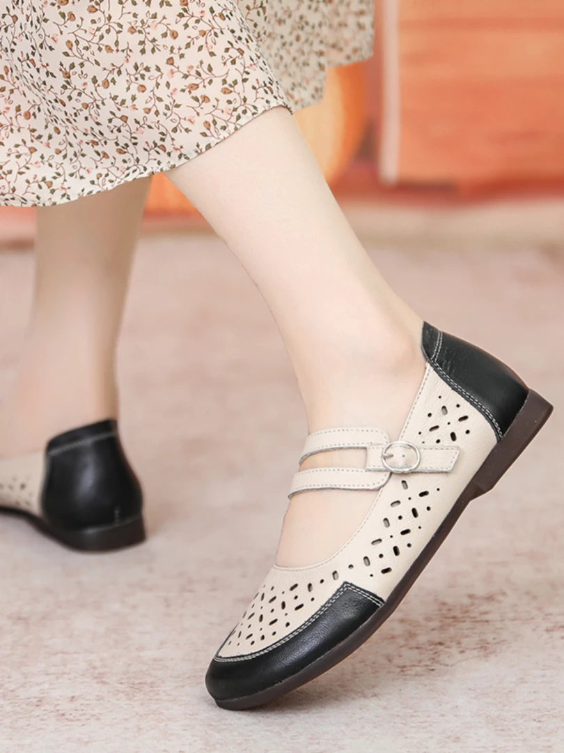 XR Rumour Has It | Perforated Double Cross Strap Leather Mary Jane Flats- Black New In Shoes 4 XR Rumour Has It | Perforated Double Cross Strap Leather Mary Jane Flats- Black New In Shoes