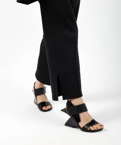 Jady Rose JADYROSE | TASH SLINGBACK BLACK LEATHER HEEL New In Shoes