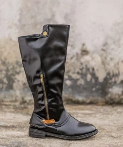 AL New In Shoes En Bloom | Side-Pocket Slouchy Long Boot - Black