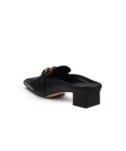 Jady Rose JadyRose | Genuine Leather Golden Lock Chain Mules Sandals - Black NEW ARRIVALS 10 Jady Rose JadyRose | Genuine Leather Golden Lock Chain Mules Sandals - Black NEW ARRIVALS