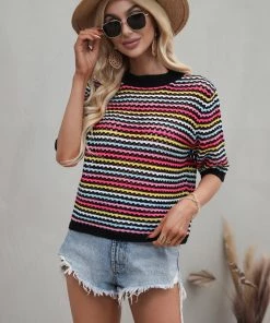 MY BEE CROCHET KNIT TOP - BLACK 10 MY BEE CROCHET KNIT TOP - BLACK