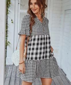 DY NEW ARRIVALS GENISTA French Doll Mini Dress - Black