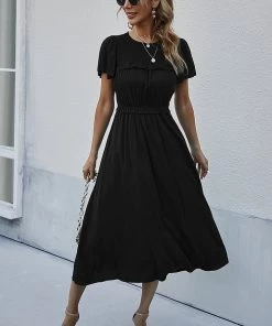 DY IOLANA Midi Dress - Black