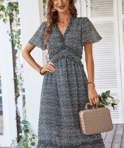 DY ROSALINDA MIDI DRESS - BLACK NEW ARRIVALS