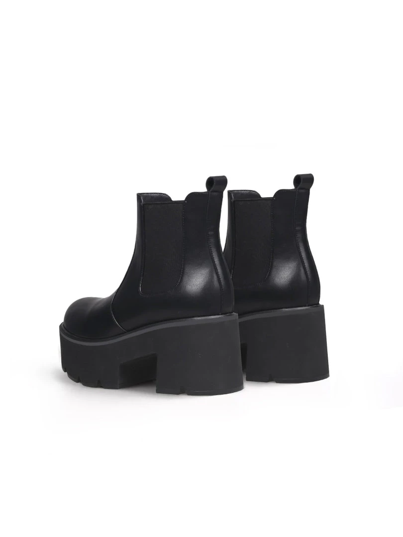 Jady Rose New In Shoes JadyRose | Chunky Heel Shine Black Chelsea Genuine Leather Boots 5 Jady Rose New In Shoes JadyRose | Chunky Heel Shine Black Chelsea Genuine Leather Boots
