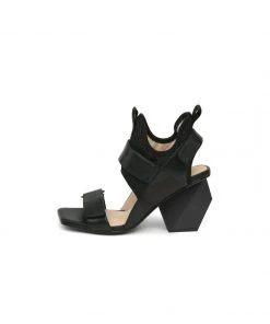Jady Rose JadyRose | Warrior Lady Black Geometry Heel Sandal New In Shoes