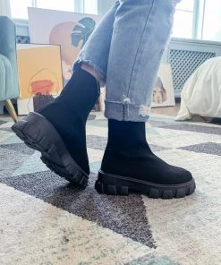 YL En Bloom | Black Ugly Sole Sock Boots 12 YL En Bloom | Black Ugly Sole Sock Boots