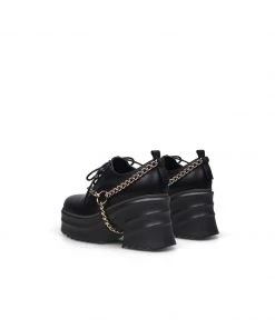 Jady Rose JadyRose | Black Leather Chain Over Chunky Heel Oxford New In Shoes 10 Jady Rose JadyRose | Black Leather Chain Over Chunky Heel Oxford New In Shoes
