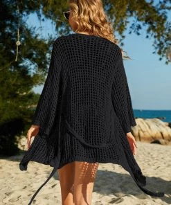 MY DELTA CROCHET KNIT CARDIGAN - BLACK 9 MY DELTA CROCHET KNIT CARDIGAN - BLACK