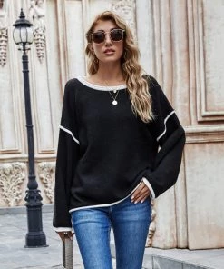 MY Smaibulun | STEPHANIE Black Widen Neckline Knit Pullover 10 MY Smaibulun | STEPHANIE Black Widen Neckline Knit Pullover